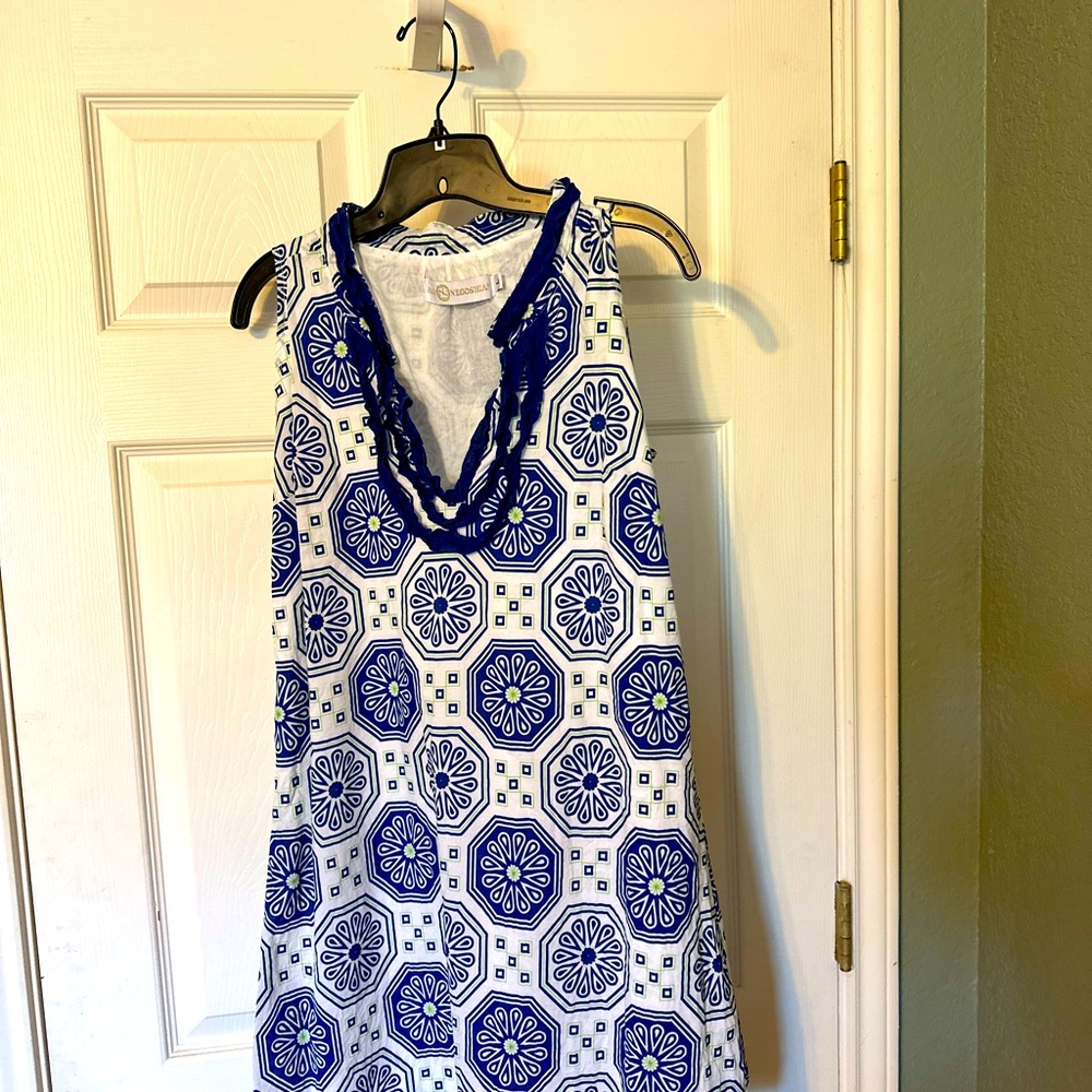 Tracy Negoshian Resort wear beachy shift dress, size L